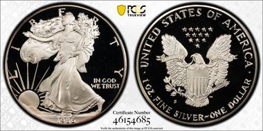 1986-S $1 Silver Eagle PR69DCAM