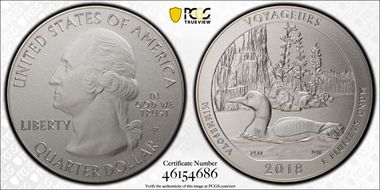 2018-P 25C Voyageurs NP 5 oz Silver SP70