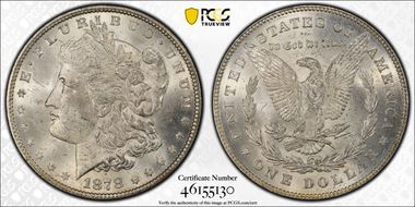 1878 7/8TF $1 Strong MS62