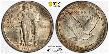 1917 25C Type 2 MS64FH