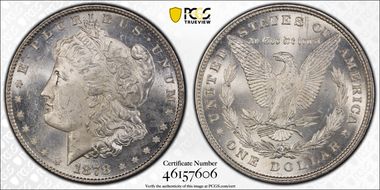 1878 8TF $1 VAM 5 Doubled RIB MS63