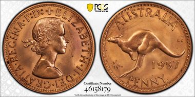 1957 Y. (p) 1D Matte PR64RD