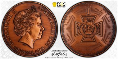 2014 $10 Victoria Cross Antique Finish SP69