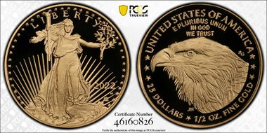 2022-W $25 Gold Eagle PR70DCAM