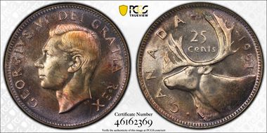 1951 25C Low Relief PL66