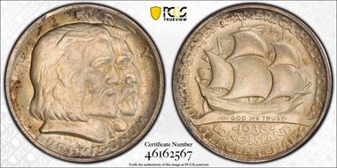 1936 50C Long Island MS65