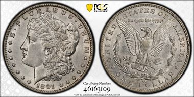 1891-CC $1 AU53