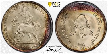 1938 50C New Rochelle MS67+