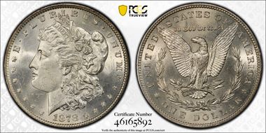 1878 7TF $1 Reverse of 1879 MS62