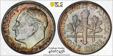 1959-D 10C MS66+ FB
