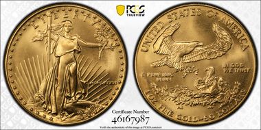 1986 $50 Gold Eagle MS69