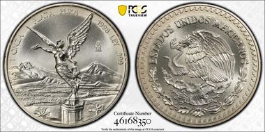 1998-Mo Onza Libertad Ag MS66