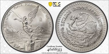 2007-Mo 1/4 oz Libertad Ag MS68