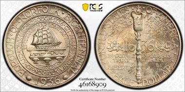 1936 50C Norfolk MS66