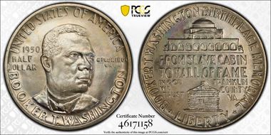 1950 50C Booker T. Washington MS67+