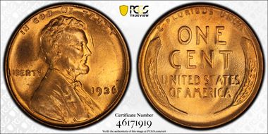 1936 1C MS64RD