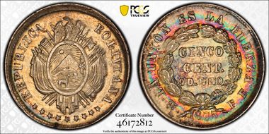 1875-PTS FE 5C KM-157.1  Ag MS65