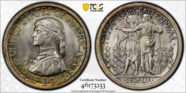 1921 50C Missouri MS64+