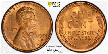 1950-S 1C MS64RB