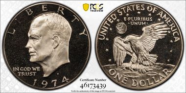 1974-S $1 Clad PR66DCAM