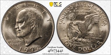 1972-D $1 MS64