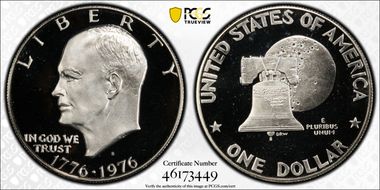 1976-S $1 Silver PR69DCAM