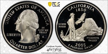 2005-S 25C California  Silver PR69DCAM