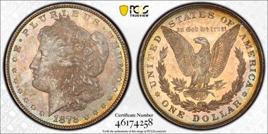 1878 8TF $1 VAM 14.4, Concave Reverse MS64