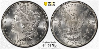 1885-S $1 VAM 6, S/S MS66