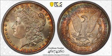 1896 $1 VAM 4 Doubled Stars MS66