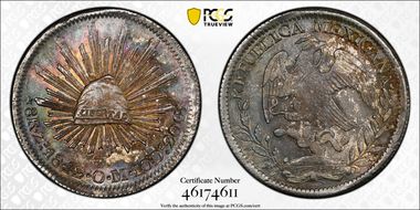 1842-Zs OM 8 R Zs22 Die Style of 1842-1845 ↑↓ AU58