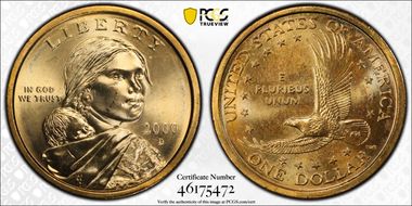 2000-D SAC$1 MS65