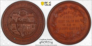 1886 Medal HK-608 Bronze 250th Anniv. Springfield MA MS63BN