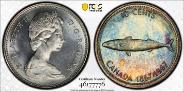 1967 10C 0.800 Ag MS65