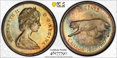 1967 25C 0.800 Ag MS65