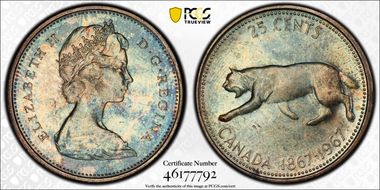 1967 25C 0.800 Ag MS65