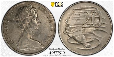 1966(L) 20C Wavy "2" VF35