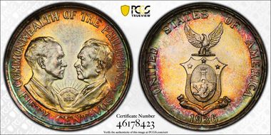 1936-M 50C Commonwealth KM-176 MS66+