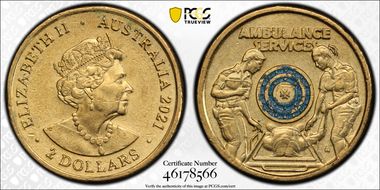 2021 $2 Ambulance Service Colorized AU55