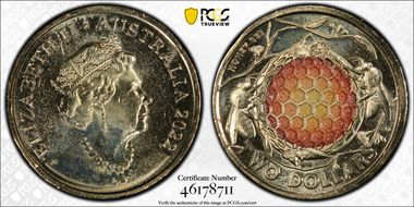 2022 $2 Honey Bee Colorized MS66