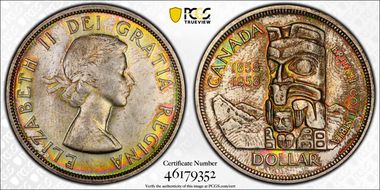 1958 S$1 British Columbia MS64