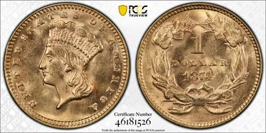 1874 G$1 MS64