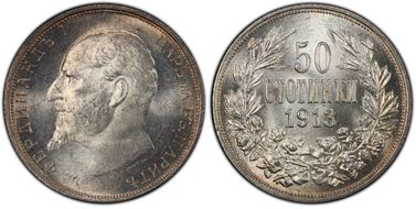 1913 50 St KM-30  Ag MS65