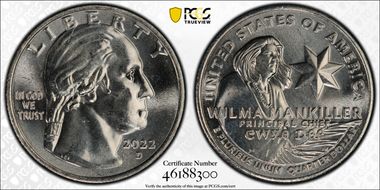 2022-D 25C Wilma Mankiller MS64