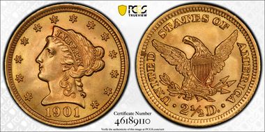 1901 $2.50 MS66