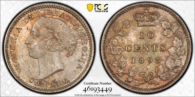 1893 10C Flat Top 3 OT5 MS65