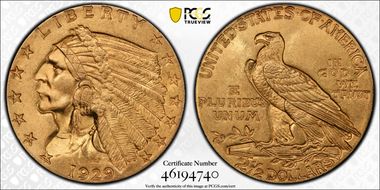 1929 $2.50 MS64+