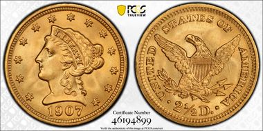 1907 $2.50 MS67+