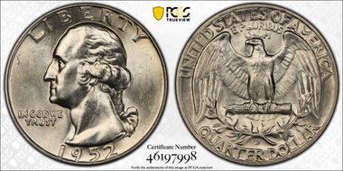 1952-D 25C MS64