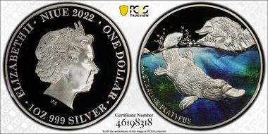 2022 $1 Australian Platypus PR69DCAM